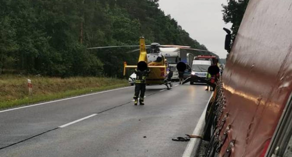 Tragiczny wypadek w podtoruńskich Cierpicach, fot. KM PSP Toruń