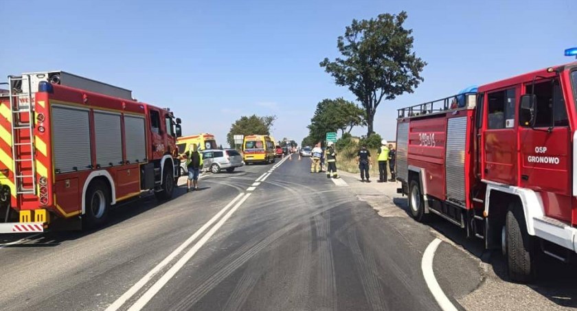 Śmiertelny wypadek w podtoruńskim Rogówku. Fot. KM PSP Toruń