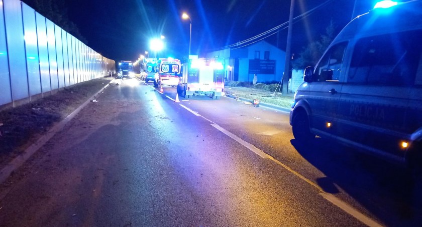 Wypadek w Lubiczu Górnym, fot. Nadesłane