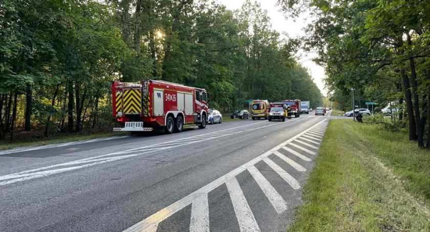 Policja twierdzi, że kierowca BMW nie udzielił pierwszeństwa przejazdu, fot. PSP Toruń.