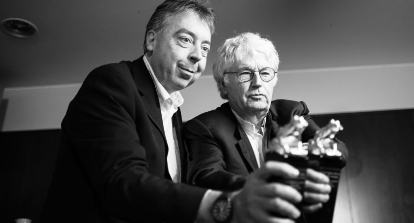 Jean-Jacques Annaud i Jeanem-Marie Dreujou podczas gali otwarcia Festiwalu 2018, fot. Wiesława Dalecka/Camerimage 
