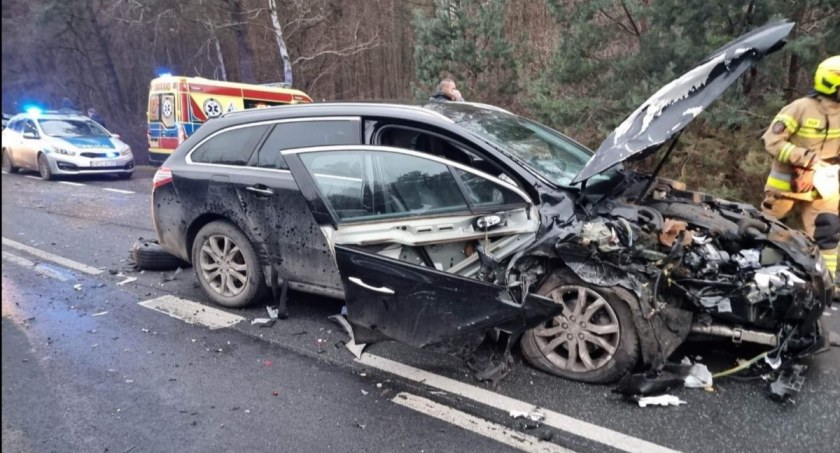 Wypadek w Suchatówce, fot. OSP Kawęczyn
