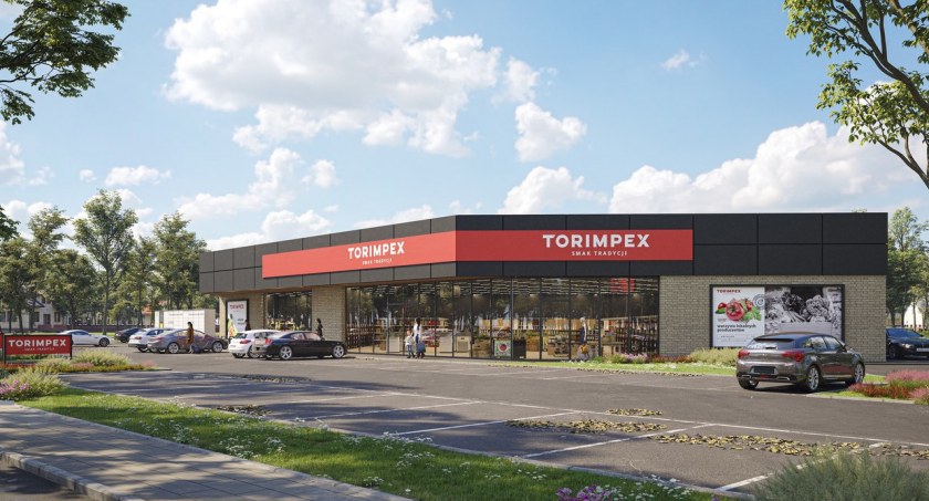 Wizualizacja supermarketu sieci Torimpex przy ul. Okólnej w Toruniu, fot. Torimpex