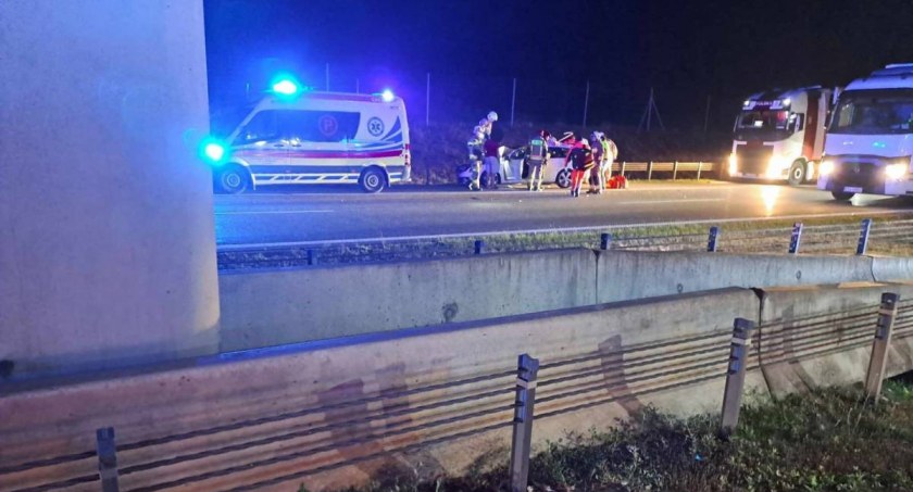 Wypadek w Nowej Wsi na A1, fot. OSP KSRG Lubicz