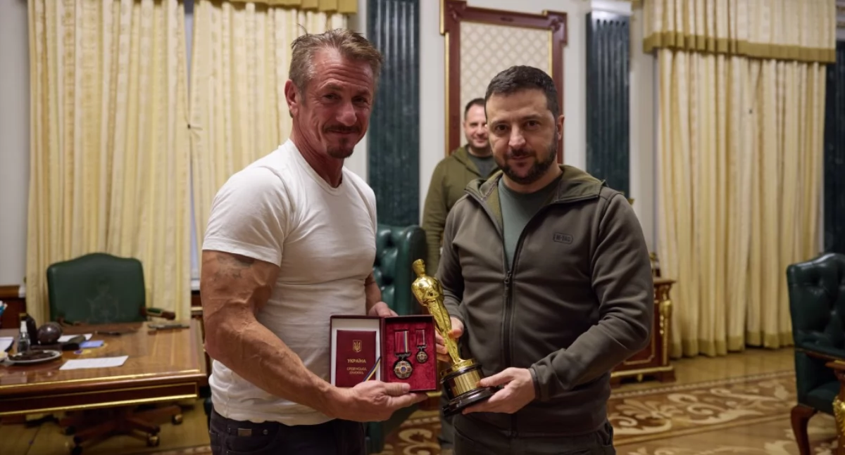 Sean Penn i Wołodymyr Zełenski, fot. Kancelaria Prezydenta Ukriany