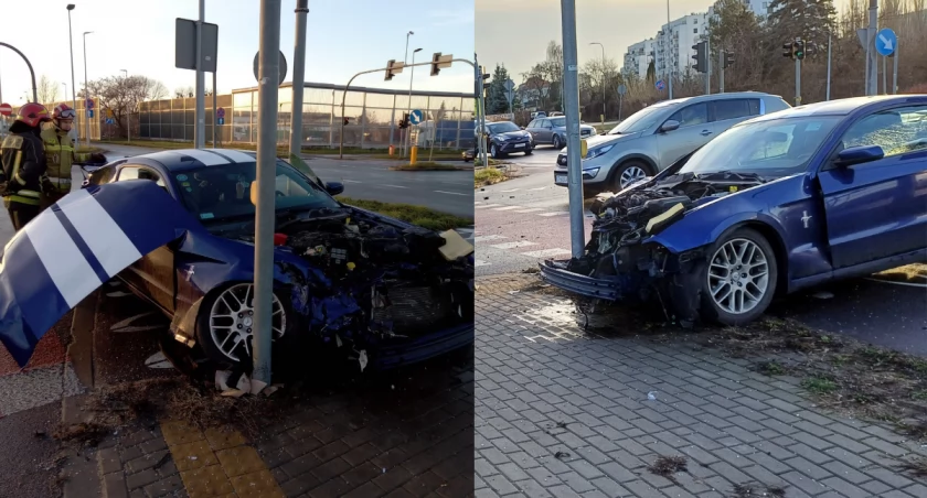 Fot. KM PSP Toruń oraz świadek wypadku