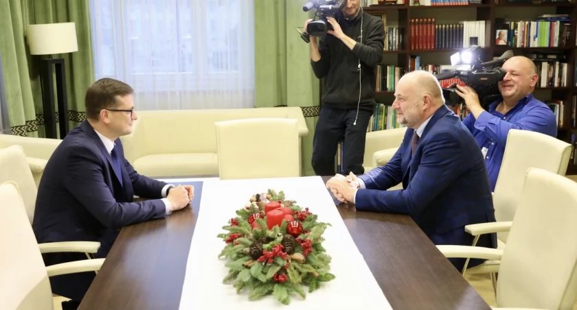 Spotkanie marszałka z nowym wojewodą kujawsko-pomorskim, fot. Andrzej Goiński/UMWKP
