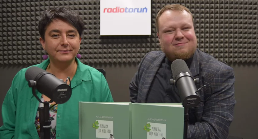 Alicja Jankowska i Adrian Aleksandrowicz w Radiu Toruń, fot. Bartosz Fryckowski / ototorun.pl
