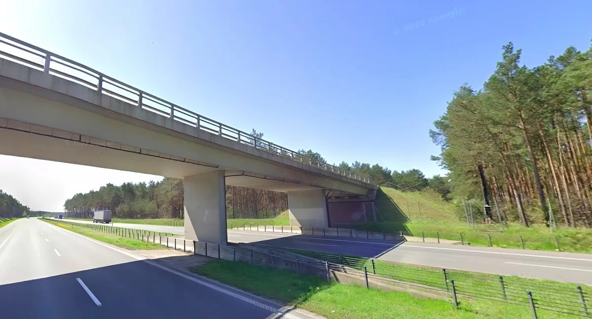 Wiadukt nad A1  w Nowej Wsi, fo. screen z Google Maps