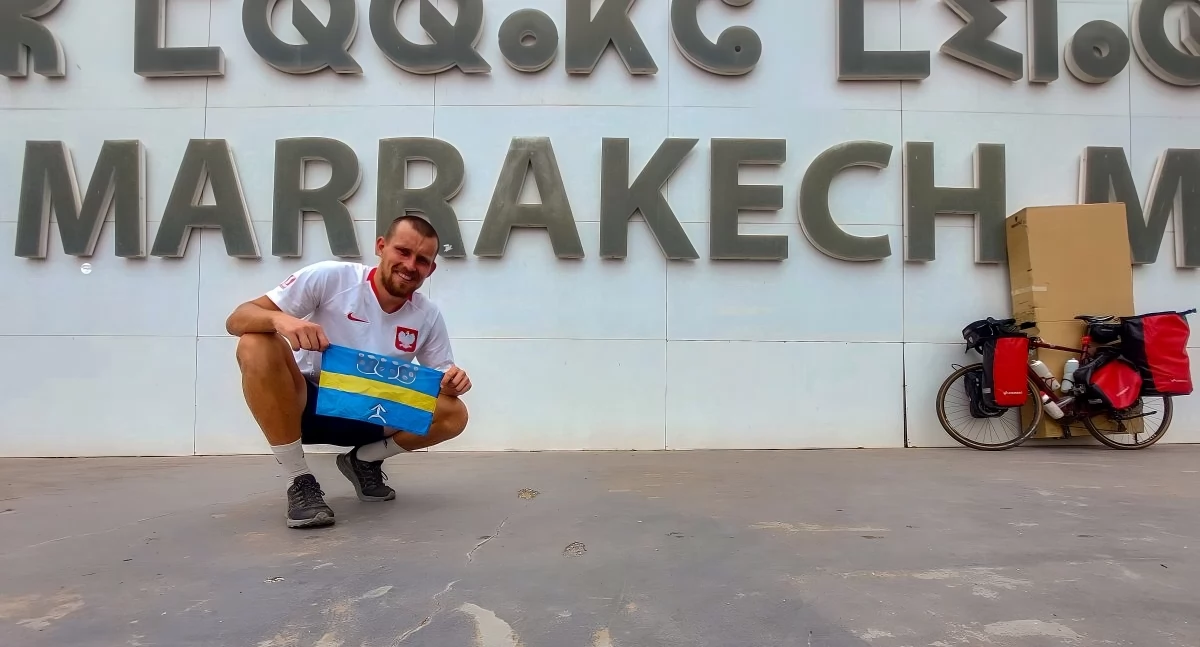 Patryk Zieliński w Marrakeszu, fot. UG Obrowo