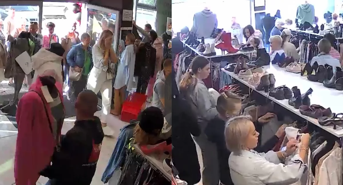 Ciekawostki, Tłumy otwarciu nowego sklepu Toruniu Klienci łapali głowy - zdjęcie, fotografia