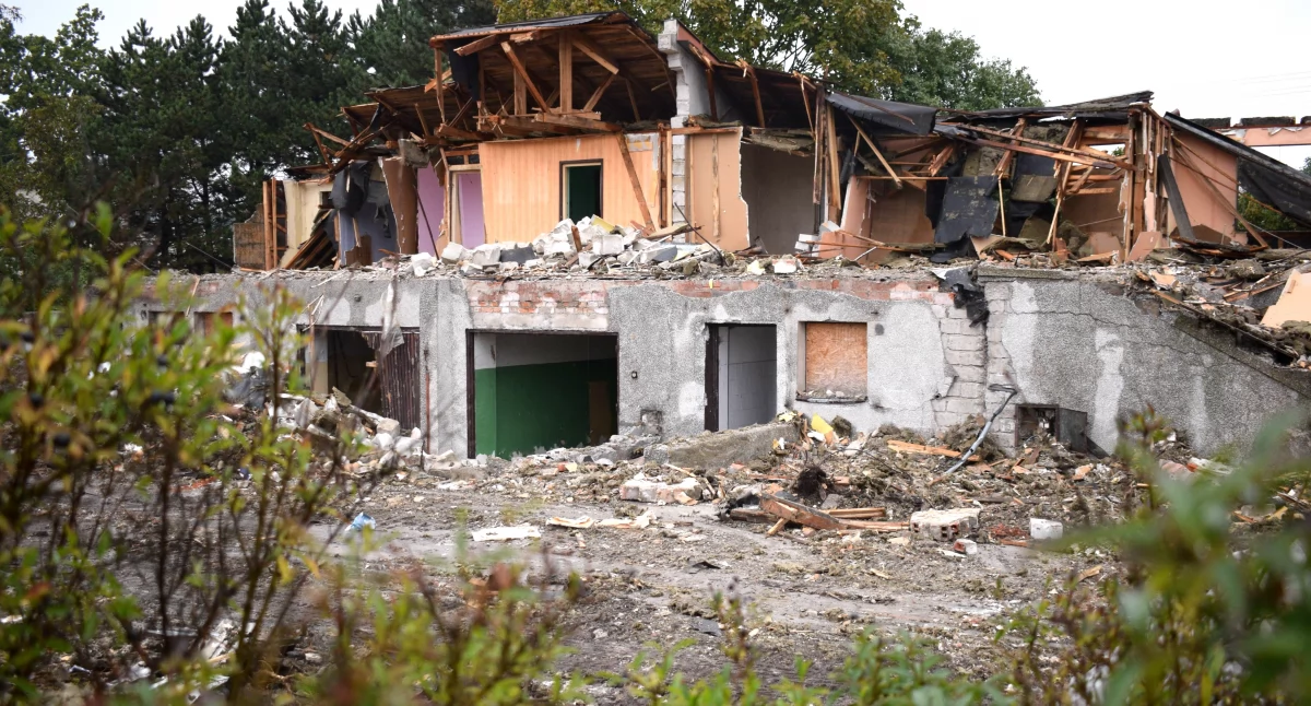 Rozbiórka budynku przy Szczecińskiej 13, fot. Bartosz Fryckowski / ototorun.pl 