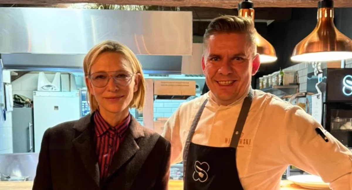 Cate Blanchett oraz Bartłomiej Witkowski, fot. Piernicova