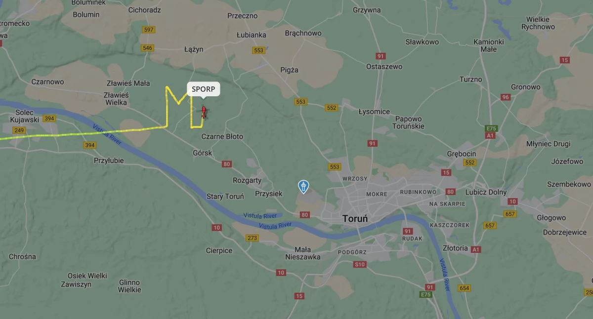 Źródło: Flightradar24 