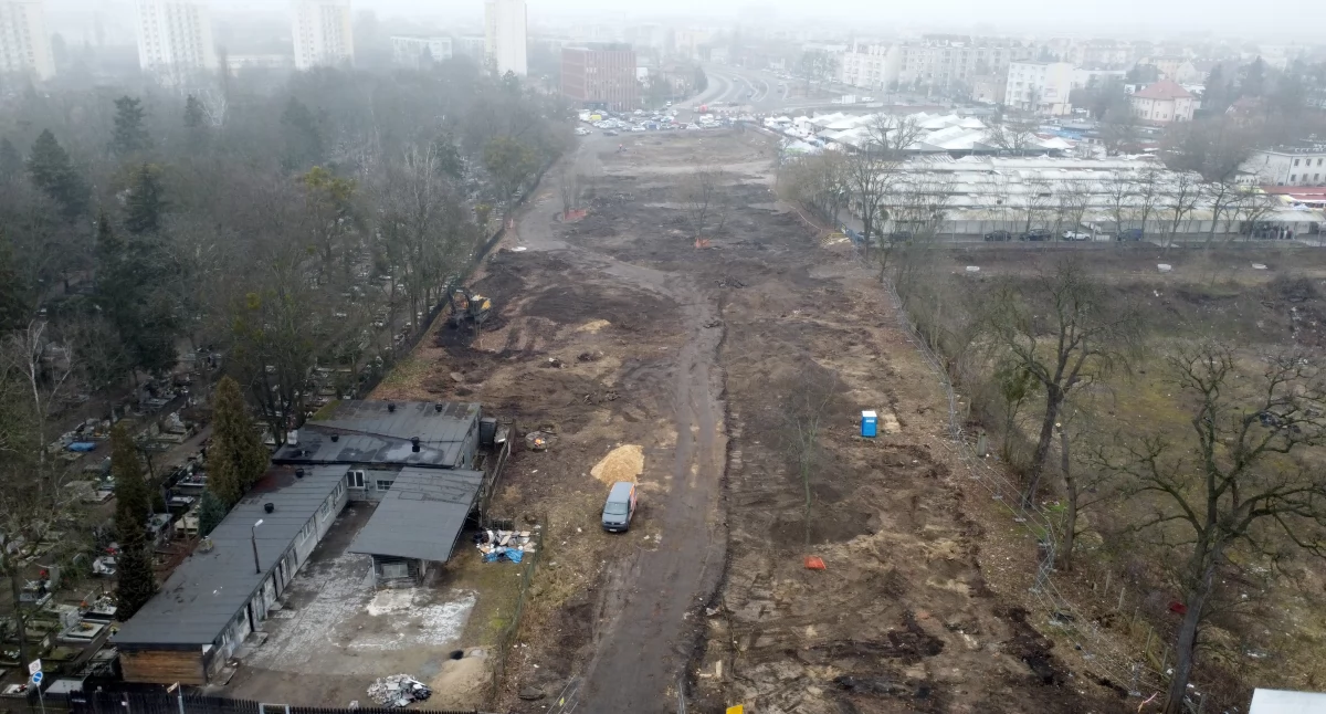 Plac budowy odcinka Trasy Staromostowej, fot. Bartosz Fryckowski / ototorun.pl