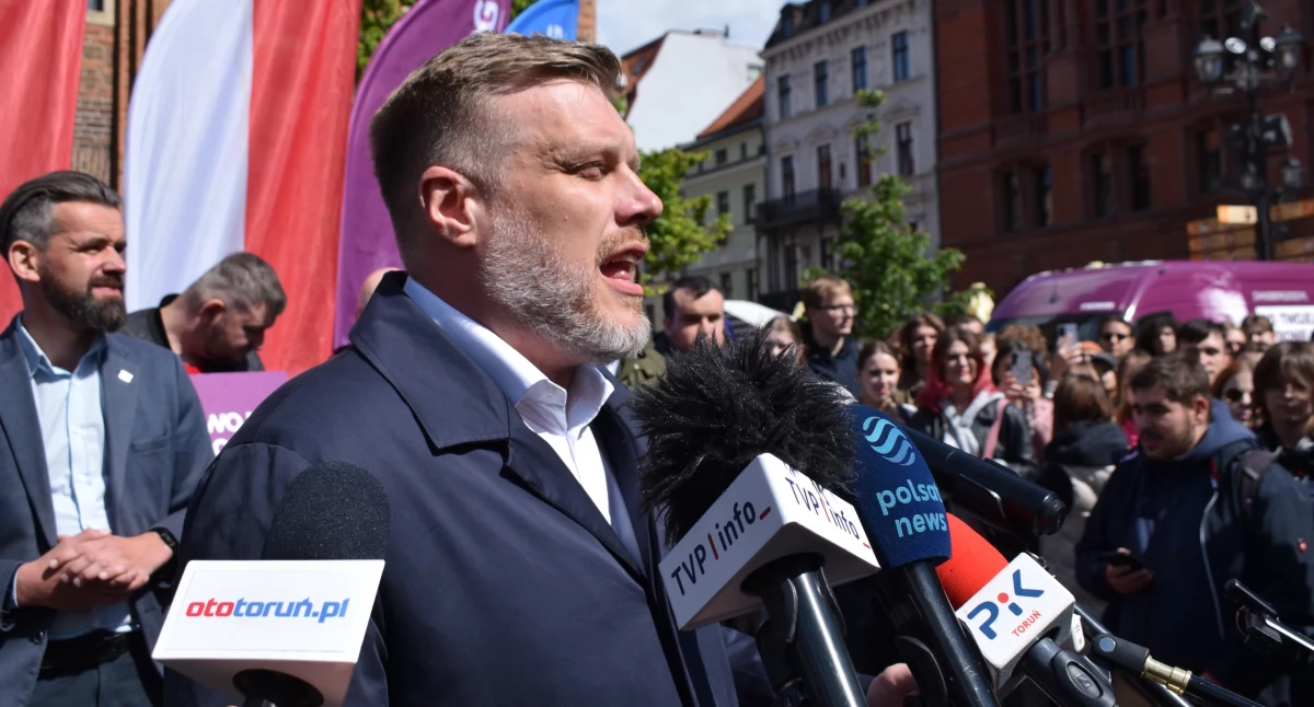 Adrian Zandberg w Toruniu, fot. Bartosz Fryckowski / ototorun.pl