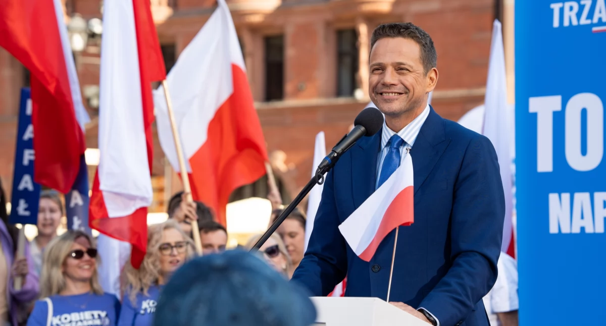 Rafał Trzaskowski podczas wiecu w Toruniu, fot. facebook.com/rafal.trzaskowski