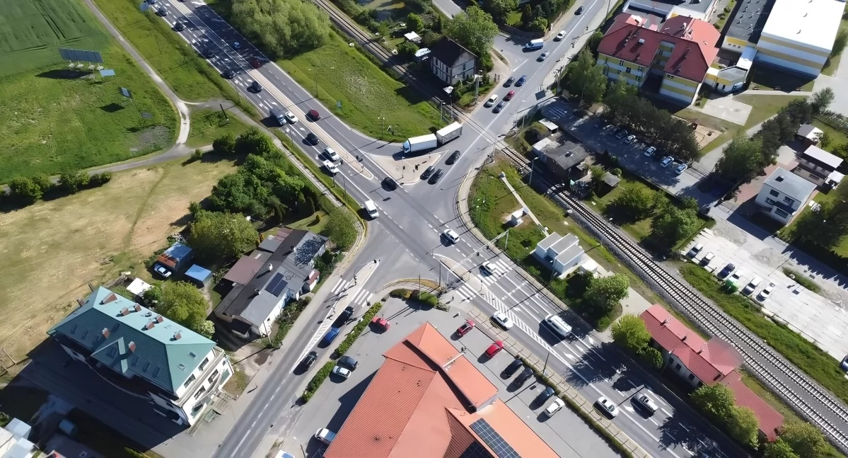Skrzyżowanie DK 91 i DW 552 w Łysomicach pod Toruniem, fot. Bartosz Fryckowski / ototorun.pl