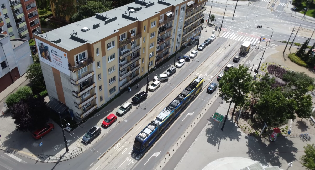 Nowa linia tramwajowa w okolicach centrum Torunia, fot. Bartosz Fryckowski / ototorun.pl