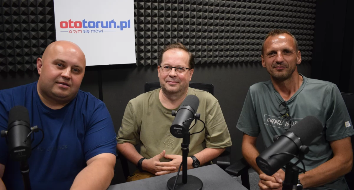 Michał Godziebiewski, Rafał Żelazek i Janusz Lemke w Radiu Toruń, fot. Bartosz Fryckowski