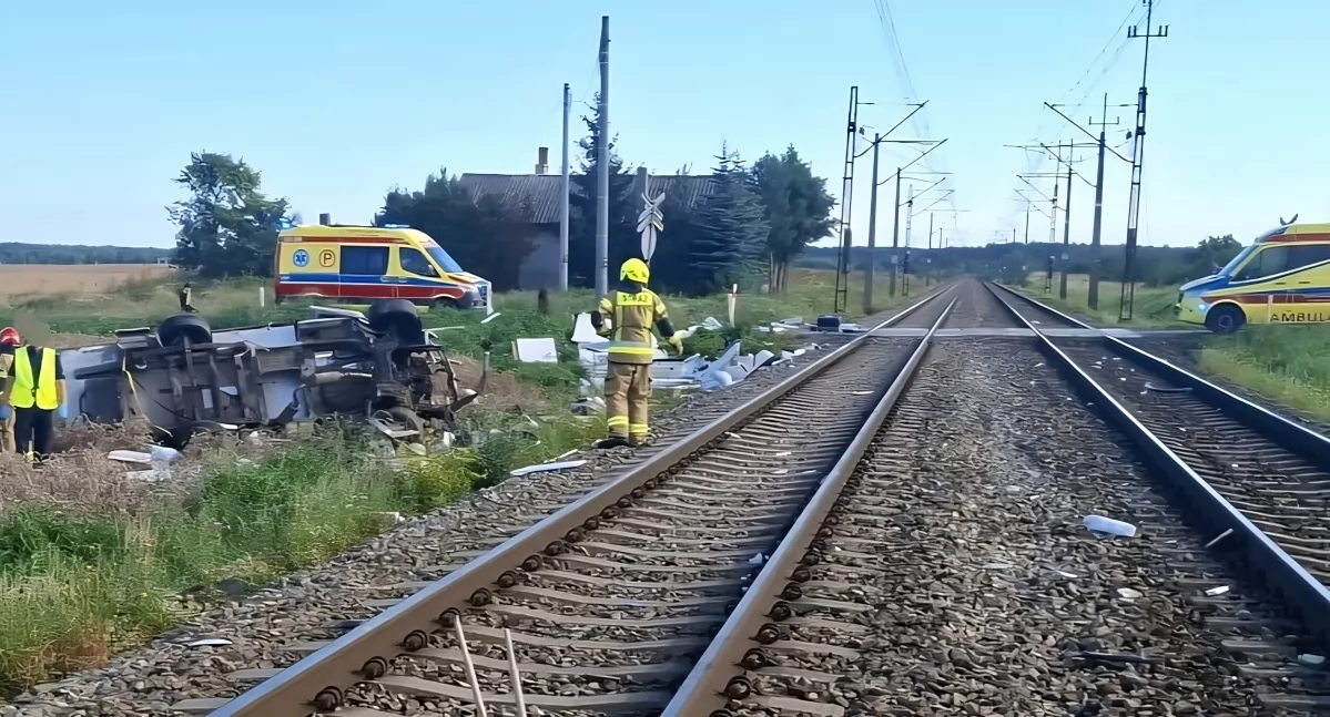 Wypadek w Gronówku, fot. OSP KSRG Gronowo / KM PSP Toruń
