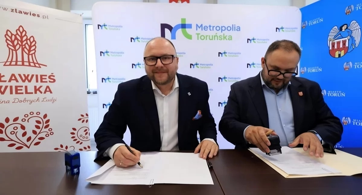 Podpisanie porozumienia w Urzędzie Gminy Zławieś Wielka, Fot. UMT 2025, autor: Sławomir Kowalski