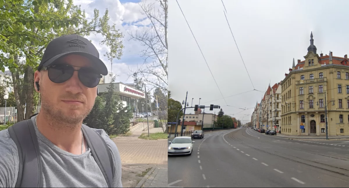 Marcin Lewicki; ul. Warszawska, fot. Archwium prywatne Marcina Lewickiego oraz Google Maps