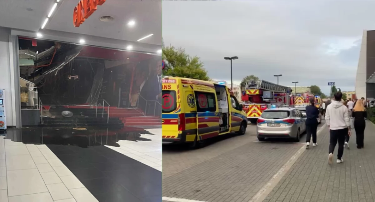 Zawalił się fragment sufitu w Toruń Plaza. Ewakuowano ponad 1000 osób