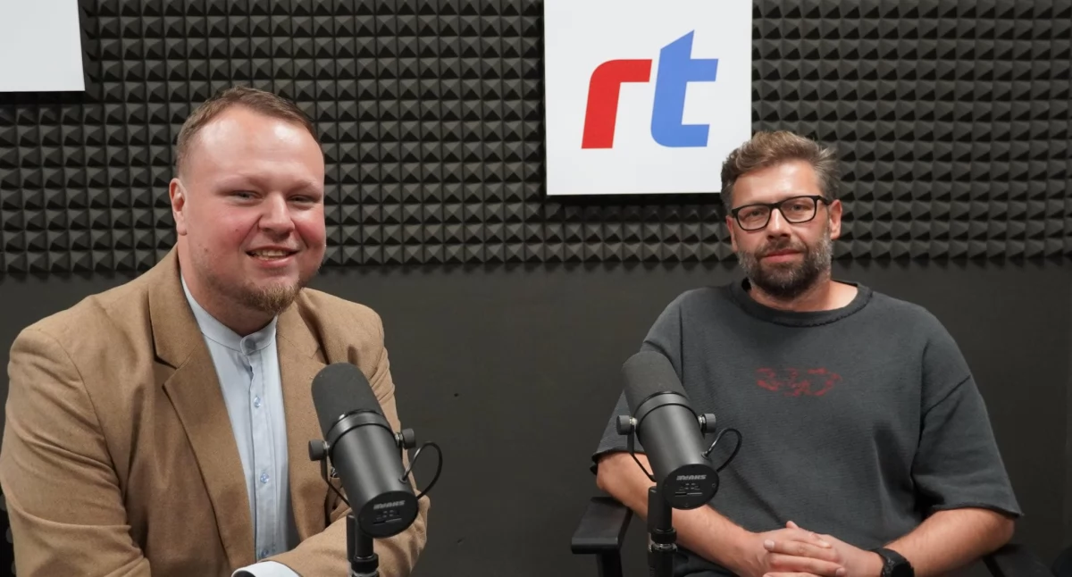 Adrian Aleksandrowicz i Olek Urbański w Radiu Toruń, fot. Bartosz Fryckowski / ototorun.pl