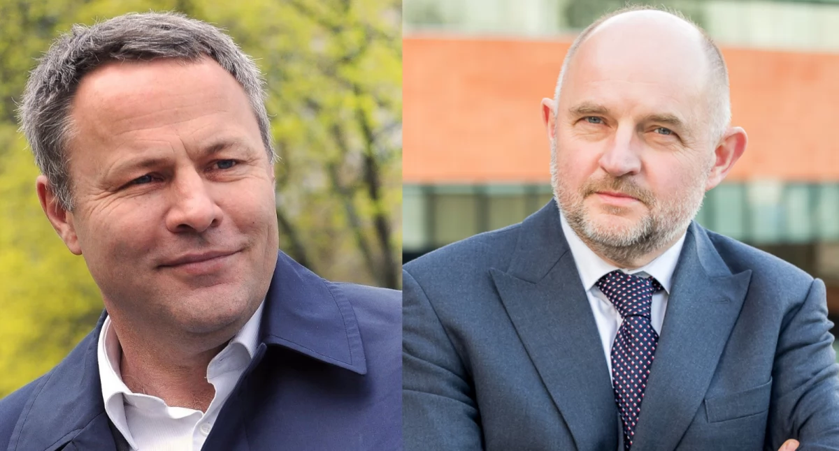 Prezydent Bydgoszczy Rafał Bruski i marszałek województwa kujawsko-pomorskiego Piotr Całbecki