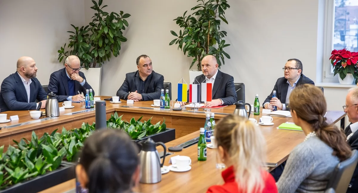Spotkanie z delegacją z Obwodu Chmielnickiego, fot. Andrzej Goiński/UMWKP