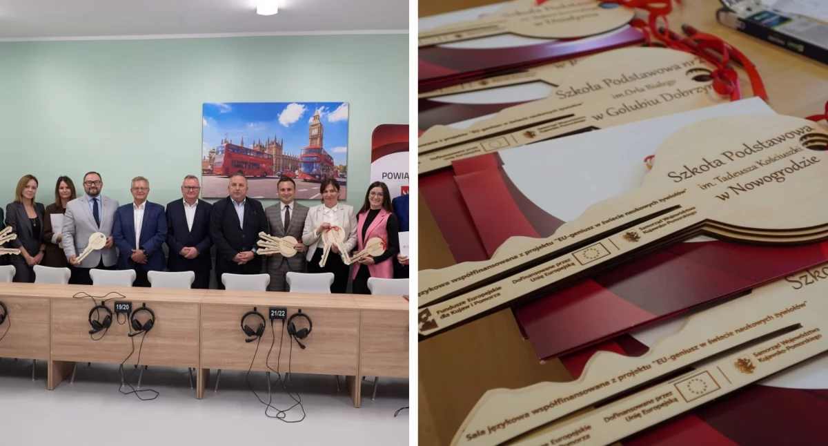 Otwarcie pracowni językowych w Górsku i w Golubiu-Dobrzyniu, fot. Starostwo Powiatowe w Toruniu