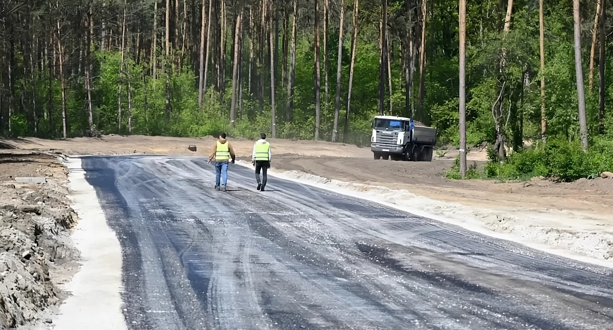 Tu kończy się pierwszy odcinek drogi Toruń - Małgorzatowo w gminie Lubicz, fot. UG Lubicz