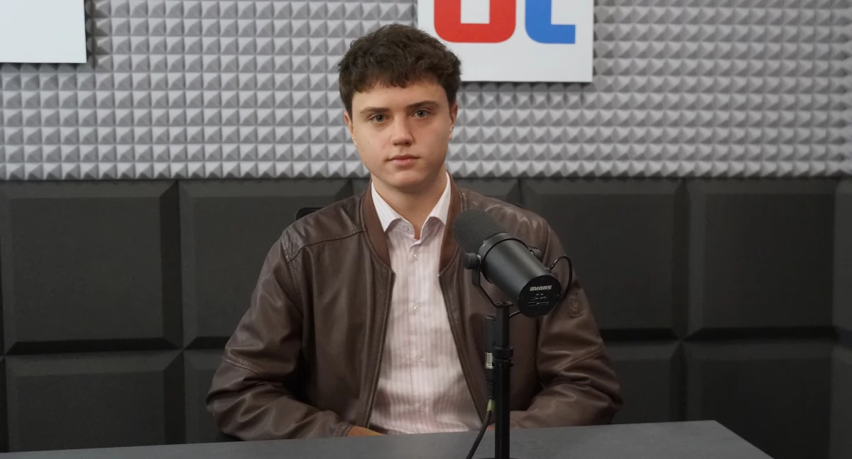 Hubert Maciejewski w Radiu Toruń, fot. Bartosz Fryckowski / ototorun.pl