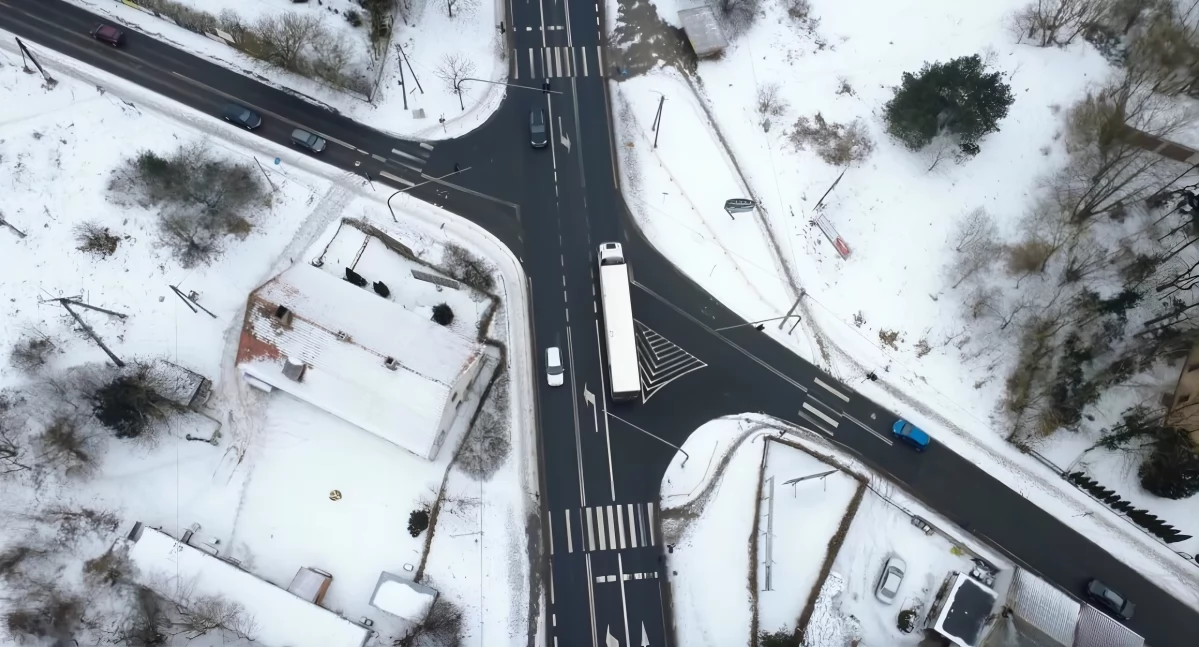 Skrzyżowania na drodze krajowej nr 10 w Lubiczu Dolnym i Górnym, fot. Bartosz Fryckowski / ototorun.pl