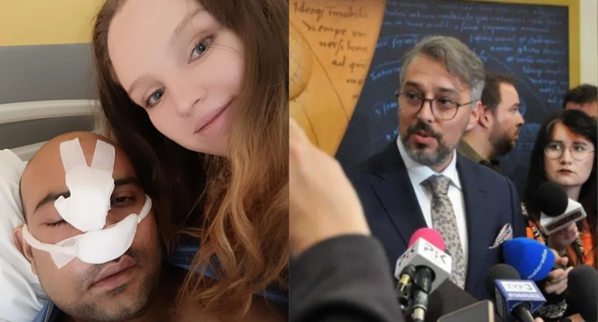 Anil Saini i jego żona oraz dyrektor Szpitala Miejskiego Jan Gessek, fot. Prywatne archiwum Anila Sainiego oraz UM Toruń