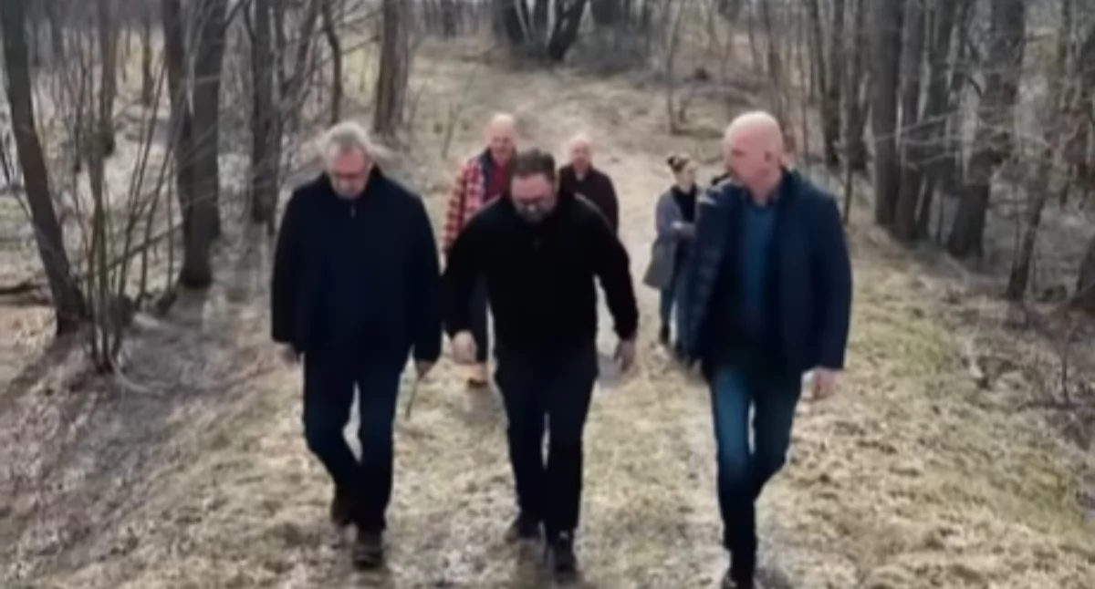 Wizja lokalna - Wiślana Trasa Rowerowa, fot. UG Zławieś Wielka