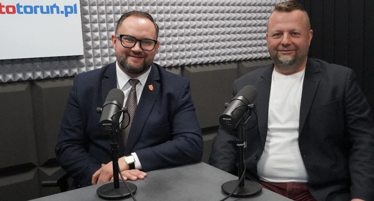 Marcin Swaczyna i Paweł Krawański w Radiu Toruń, fot. Bartosz Fryckowski / ototorun.pl