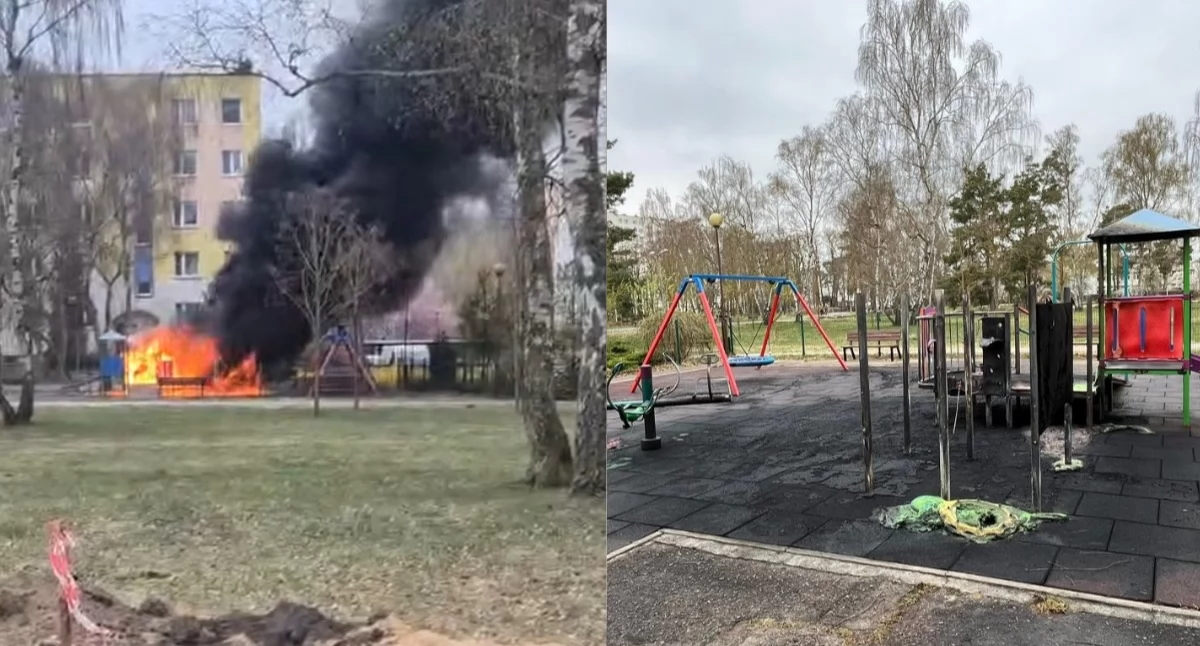 Komunikaty, Zaskakujący finał śledztwa Znamy sprawcę pożaru placu zabaw Toruniu - zdjęcie, fotografia