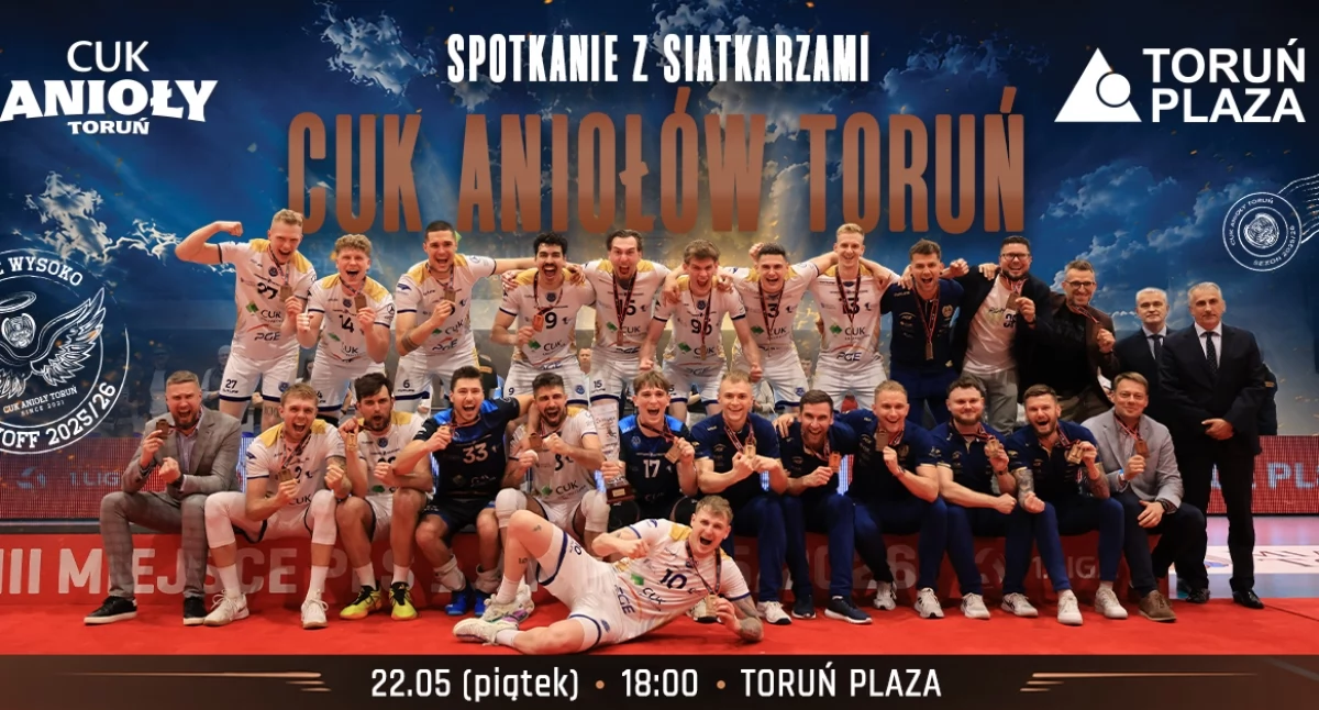 Toruń Plaza, Spotkanie siatkarzami Anioły Toruń Toruń Plaza - zdjęcie, fotografia