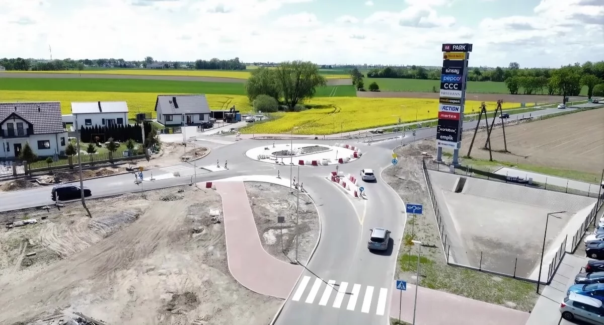 Nowe rondo na DW 551 w Chełmży, fot. Zarząd Dróg Wojewódzkich w Bydgoszczy