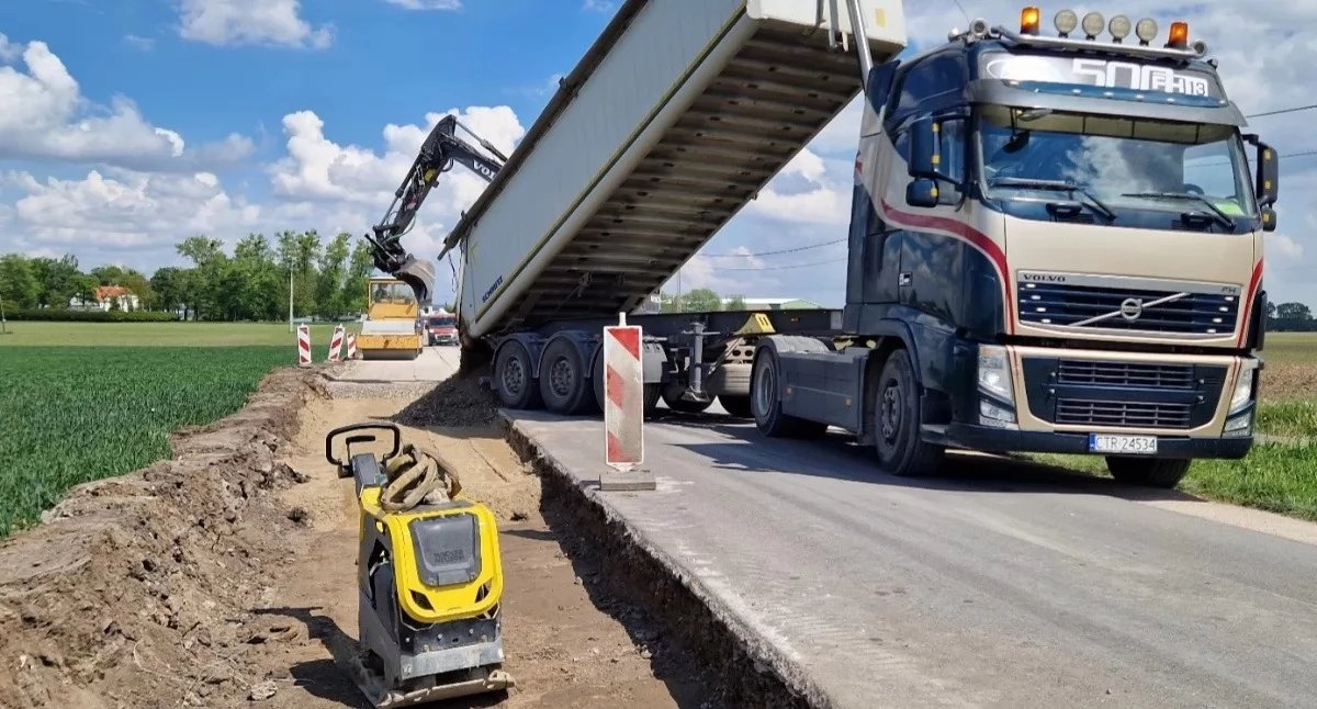 Rozbudowa drogi Zakrzewko - Tylice, fot. Powiatowy Zarząd Dróg w Toruniu