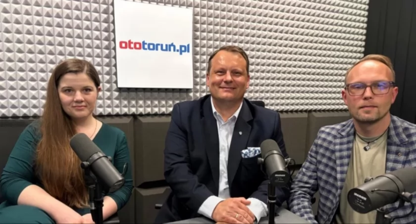 Anna Zglińska, Michał Jakubaszek i Piotr Lenkiewicz w Radiu Toruń