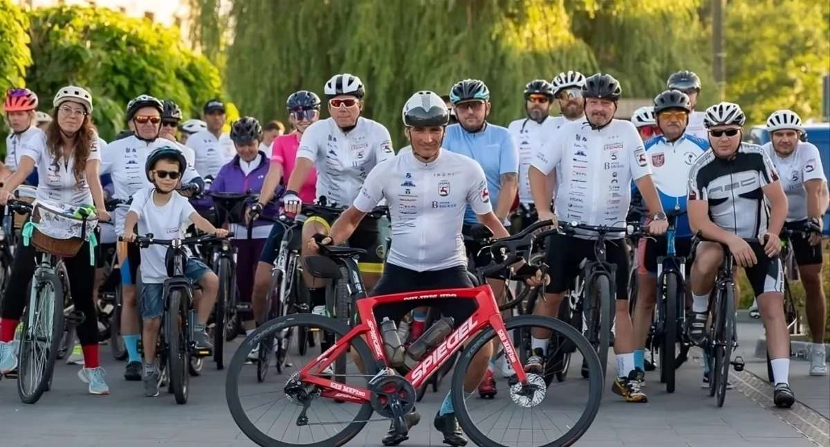 Rowerowe Łysomice podczas II łysomickiej setki w 2025 roku, fot. UG Łysomice