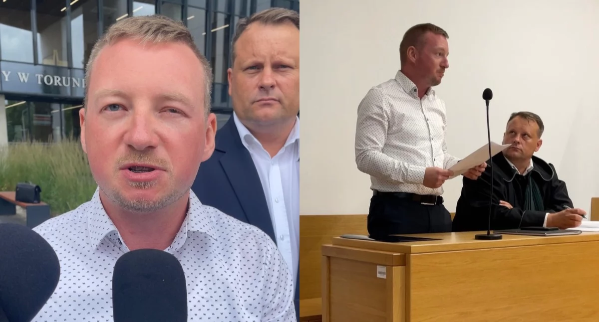 Marcin Lewicki i jego adwokat Michał Jakubaszek, fot. Filip Sobczak / ototorun.pl