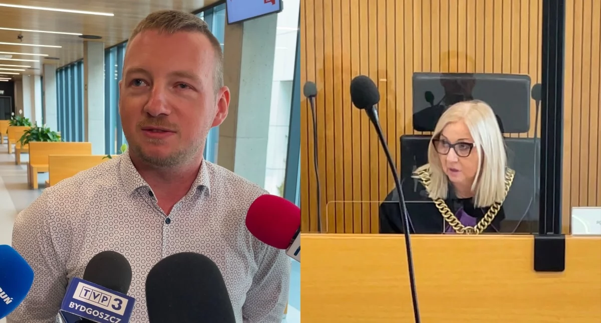 Marcin Lewicki i sędzia Mariola Adamczyk, fot. Filip Sobczak / ototorun.pl