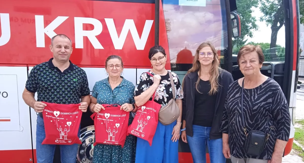 Zbiórka krwi w Grębocinie, fot. Starostwo Powiatowe w Toruniu