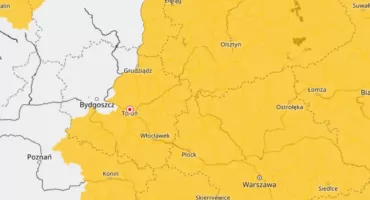 IMGW wydał żółty alert dla Torunia. Sytuacja zrobi się bardzo trudna
