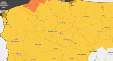 IMGW wydał nowe ostrzeżenie. Toruń znalazł się w żółtej strefie