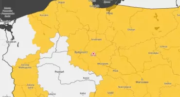 Toruń znowu w żółtej strefie. Wydano ostrzeżenie pierwszego stopnia